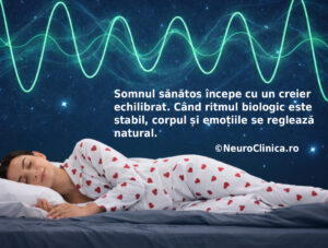 Somn sanatos si ritm biologic echilibrat, reprezentare vizuala a reglarii undelor cerebrale